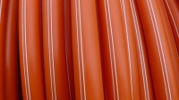 HDPE trubka 40/33 - oranžová 3x2 bílý pruh